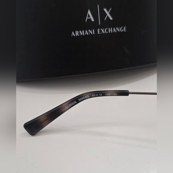 Armani Exchange A|X Mirrored Aviator Sunglasses Silver Frame w/ Case - Picture 5 of 7